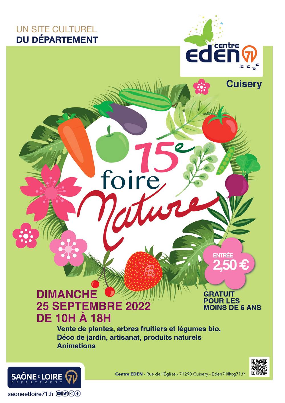 AFFICHE Foire Nature 2022 à Cuisery