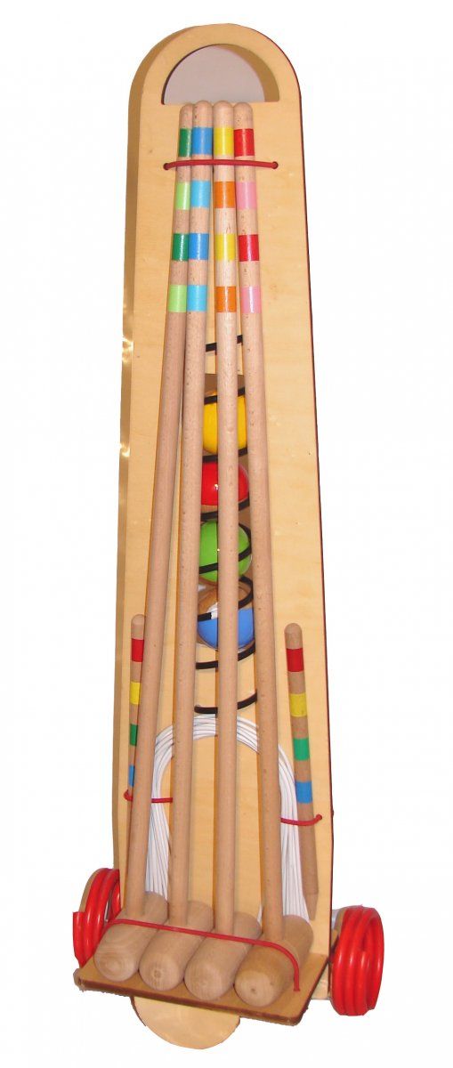 Jeu croquets jardin bois