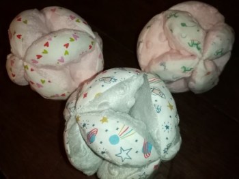 Balle de préhension en tissu zéro déchet