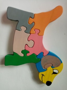 Puzzle Chien en bois du Jura