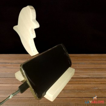 Support smartphone bois de hêtre
