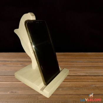 Support smartphone bois de hêtre