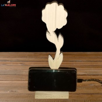Support téléphone portable en forme de fleur