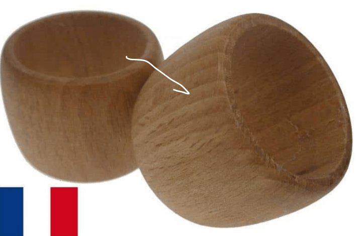 Rond de serviette hêtre vernis