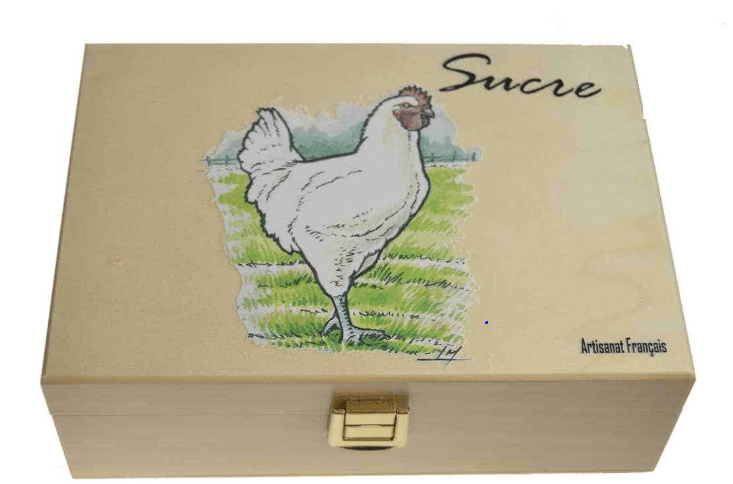 Boite à sucre décoré Poule