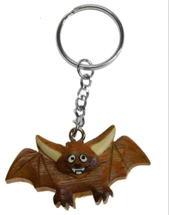Porte clef marqueterie CHAUVE-SOURIS