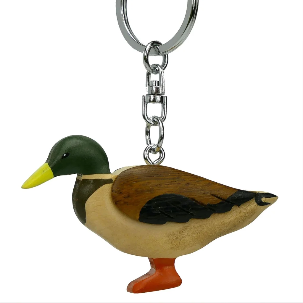 Porte clef marqueterie CANARD