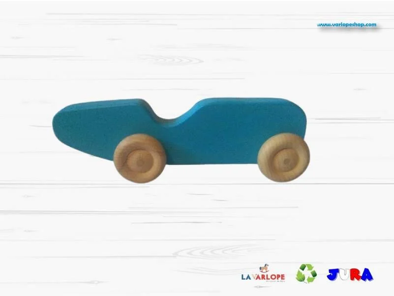 Voiture de course bleue