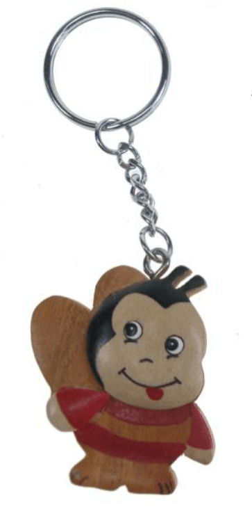Porte clef marqueterie Abeille