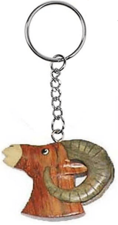 Porte clef marqueterie bouquetin