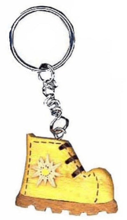 Porte clef marqueterie chaussure