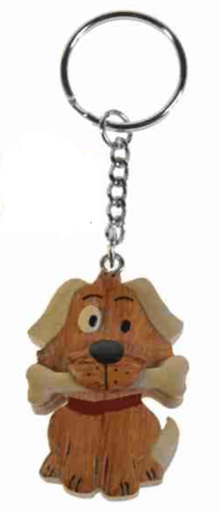 Porte clef  chien et son os