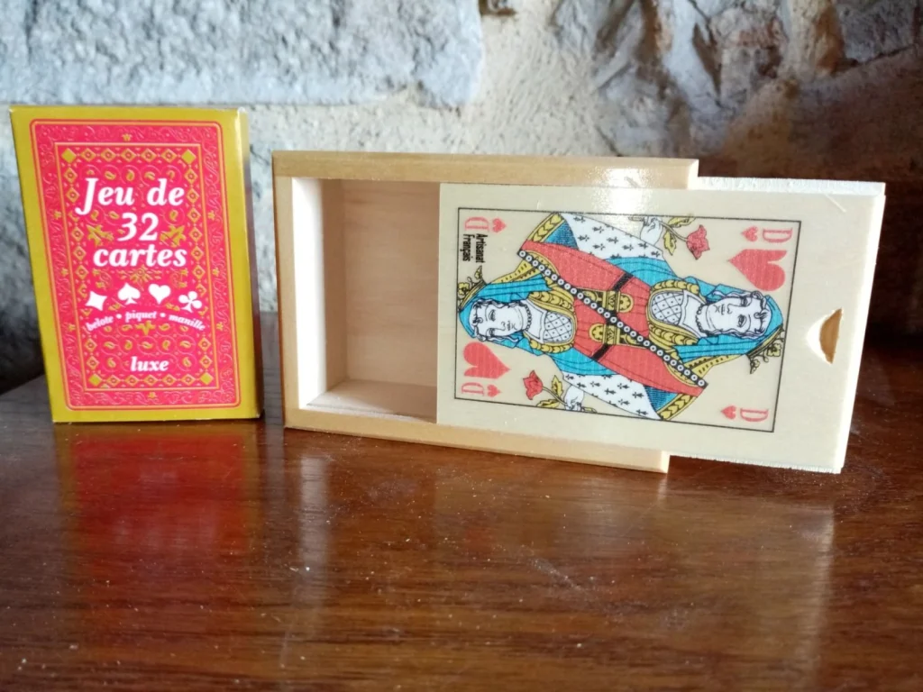 Jeu de cartes, coffret