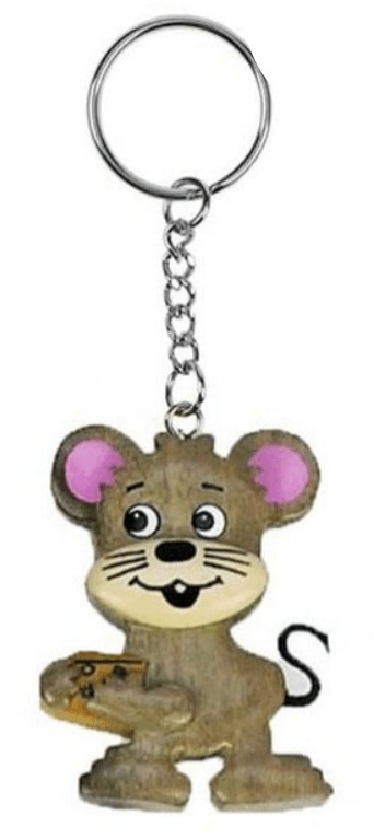 Porte clef marqueterie souris